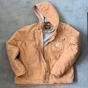 Carhartt Men's Brown Hooded Field Jacket